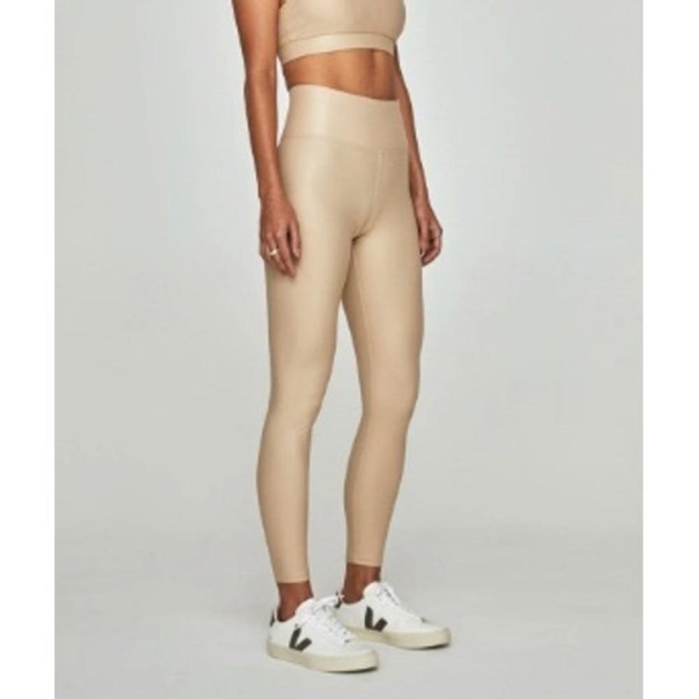 CARBON38 High Rise Leggings Tan Shimmer Sparkle Activewear Women's XXS